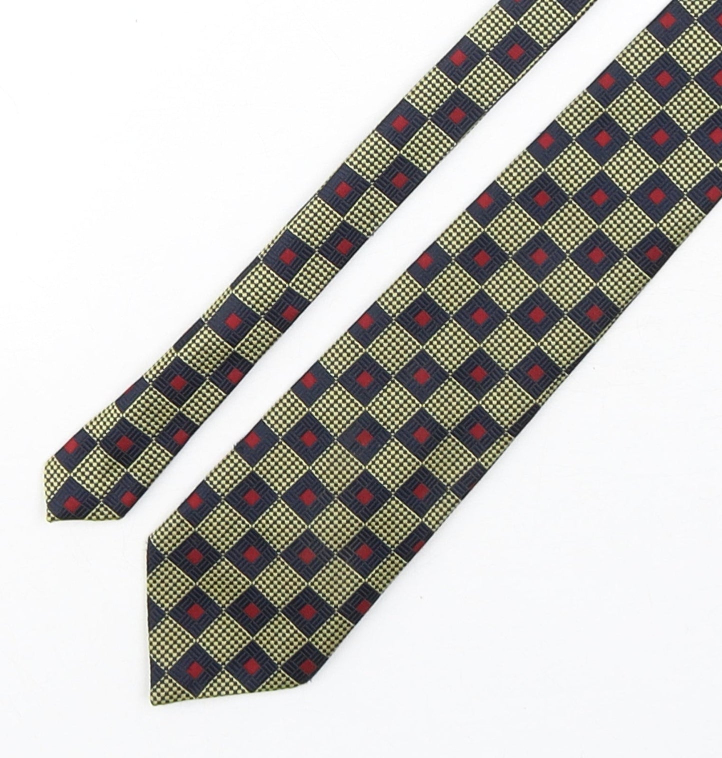 Van Buck Mens Multicoloured Plaids & Checks Polyester Pointed Tie One Size