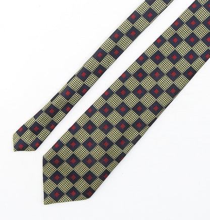 Van Buck Mens Multicoloured Plaids & Checks Polyester Pointed Tie One Size