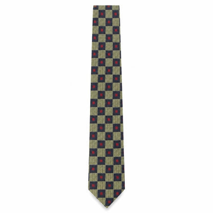 Front view of Van Buck men’s multicoloured plaids & checks polyester pointed tie one size