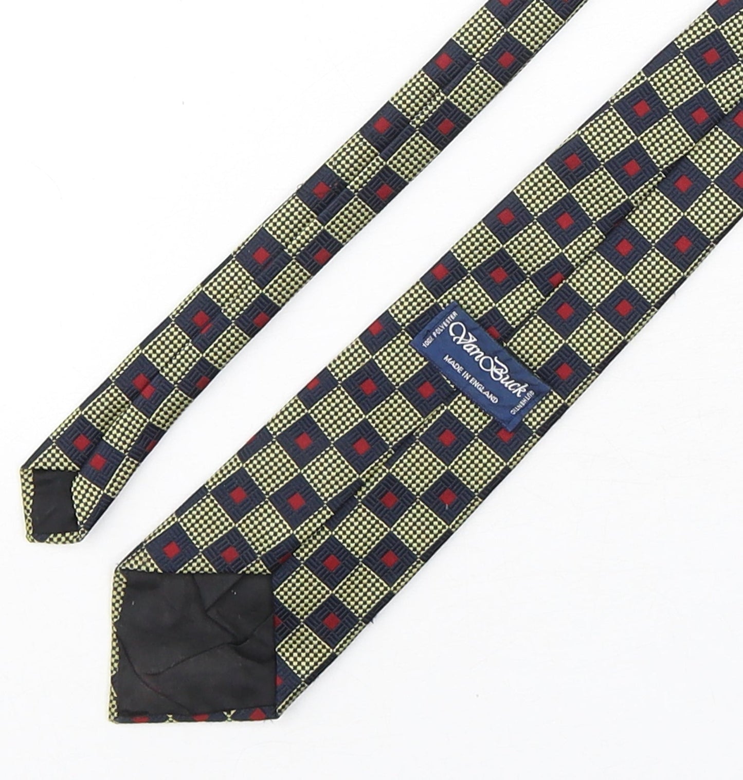 Van Buck Mens Multicoloured Plaids & Checks Polyester Pointed Tie One Size