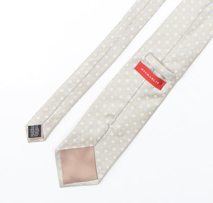 Michaelis Mens Multicoloured Geometric Silk Pointed Tie One Size