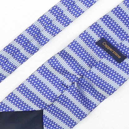 Mens Copperstone Blue Plaids & Checks  Pointed Tie