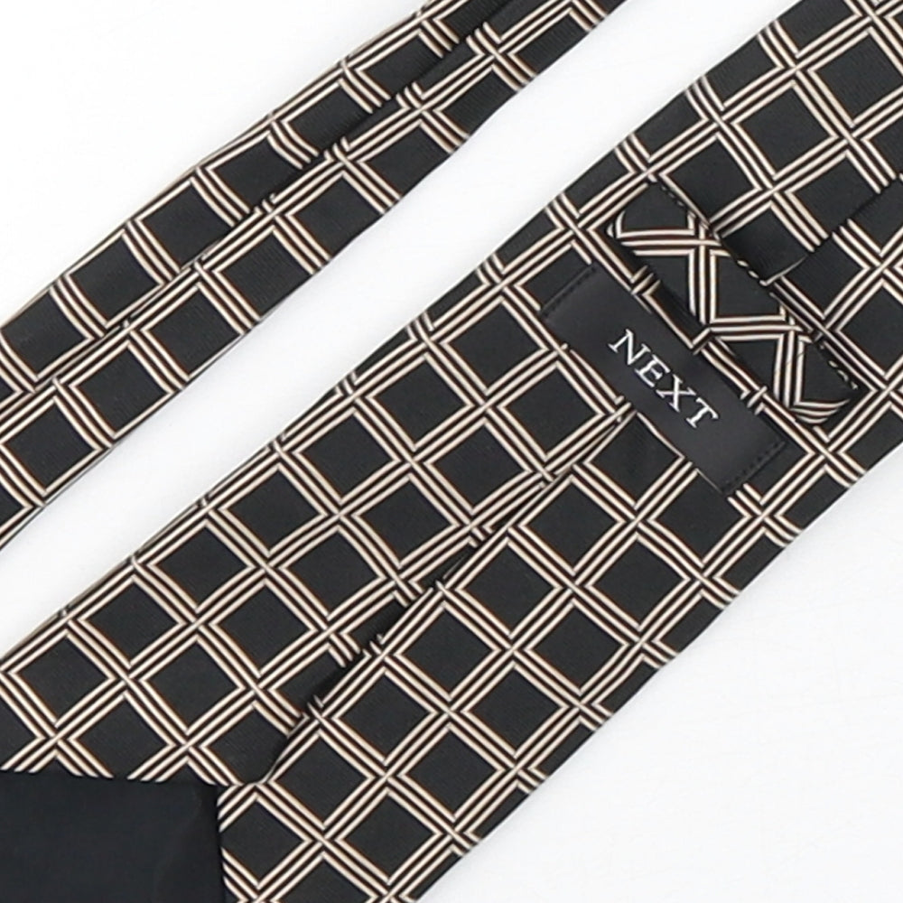 NEXT Mens Multicoloured Plaids & Checks Silk Pointed Tie One Size