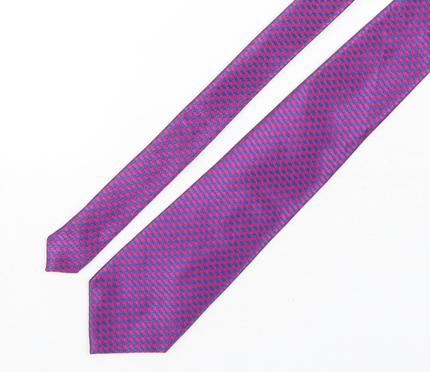Mens Debenhams Multicoloured Houndstooth  Pointed Tie