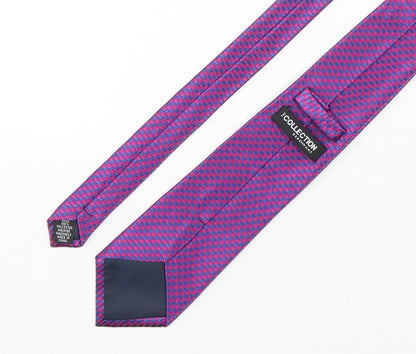 Mens Debenhams Multicoloured Houndstooth  Pointed Tie