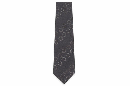 Front view of Next men’s multicoloured geometric silk pointed tie one size