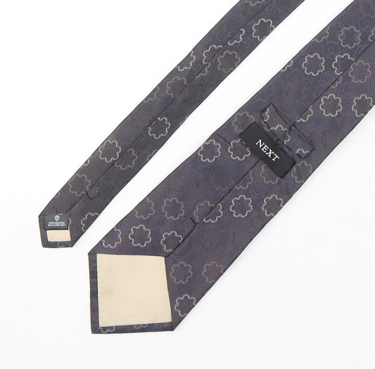 NEXT Mens Multicoloured Geometric Silk Pointed Tie One Size