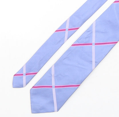 Marks and Spencer Mens Multicoloured Plaids & Checks Silk Pointed Tie One Size