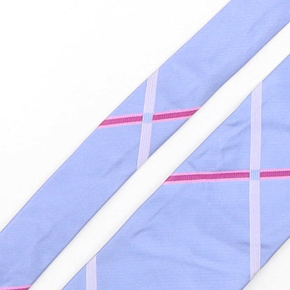 Marks and Spencer Mens Multicoloured Plaids & Checks Silk Pointed Tie One Size