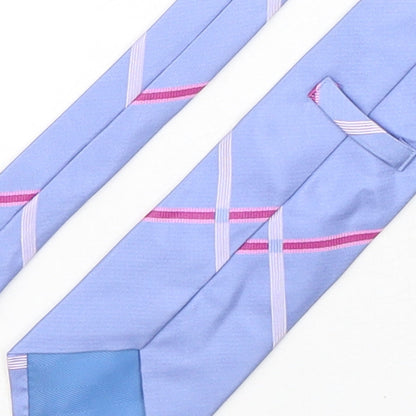 Marks and Spencer Mens Multicoloured Plaids & Checks Silk Pointed Tie One Size