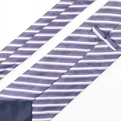Marks and Spencer Mens Multicoloured Striped Silk Pointed Tie One Size