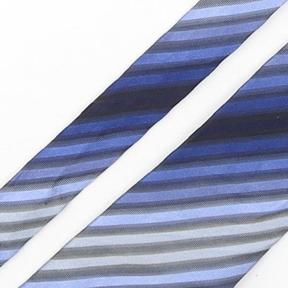 NEXT Mens Blue Striped Silk Pointed Tie One Size