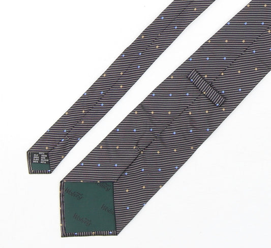 Wolsey Mens Multicoloured Striped Silk Pointed Tie One Size