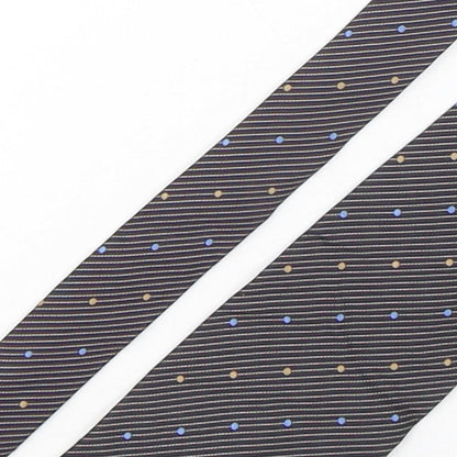 Wolsey Mens Multicoloured Striped Silk Pointed Tie One Size