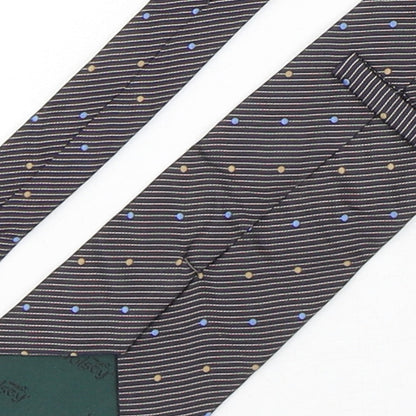 Wolsey Mens Multicoloured Striped Silk Pointed Tie One Size