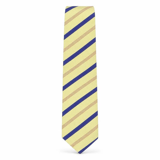 Front view of Cravats Of London men’s multicoloured striped silk pointed tie one size
