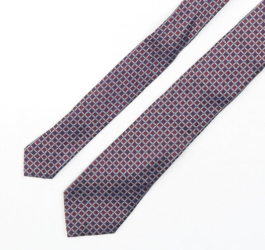 Howick Mens Multicoloured Plaids & Checks Silk Pointed Tie One Size