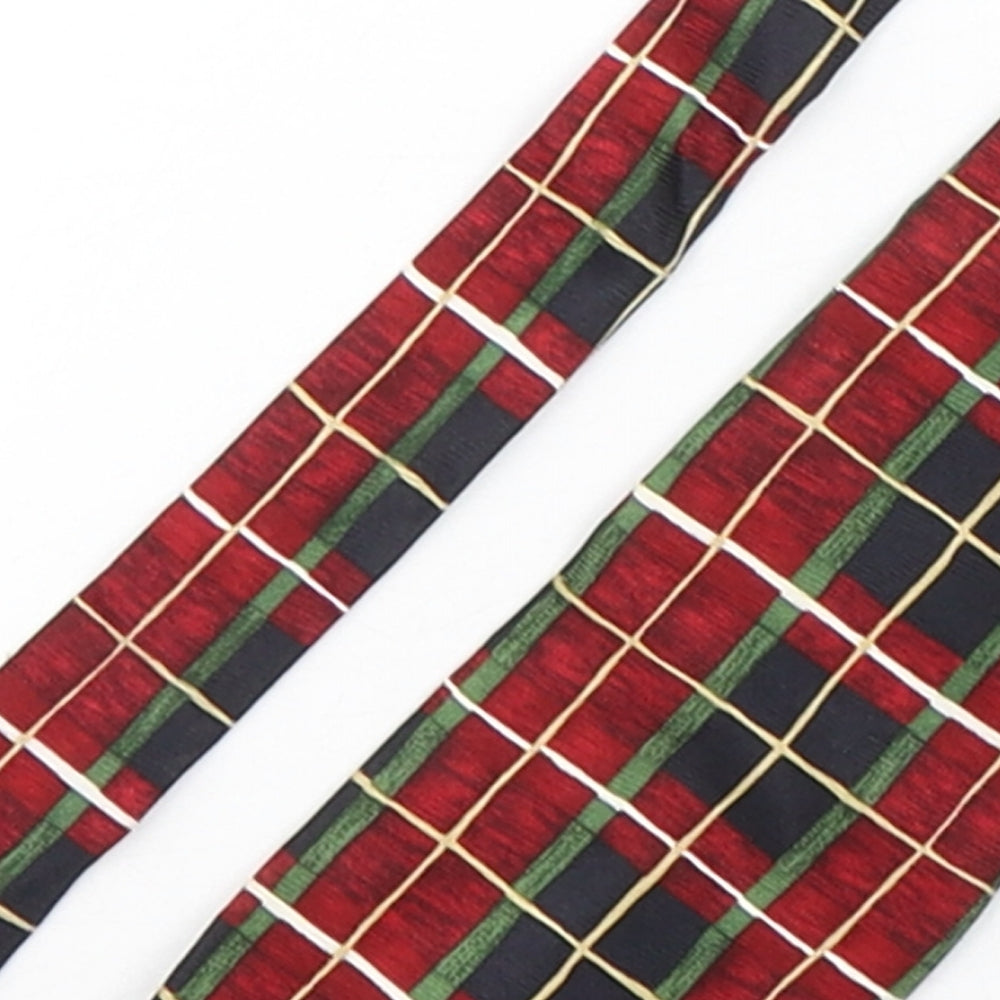 Woods & Gray Mens Multicoloured Plaids & Checks Silk Pointed Tie One Size
