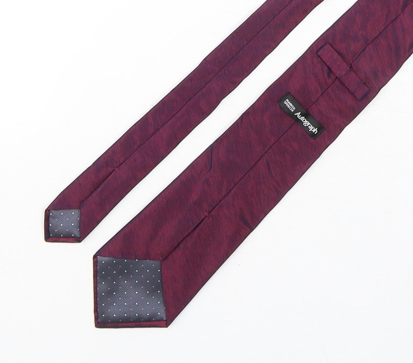 Autograph Mens Purple  Silk Pointed Tie One Size