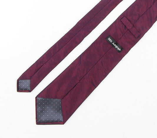 Autograph Mens Purple  Silk Pointed Tie One Size