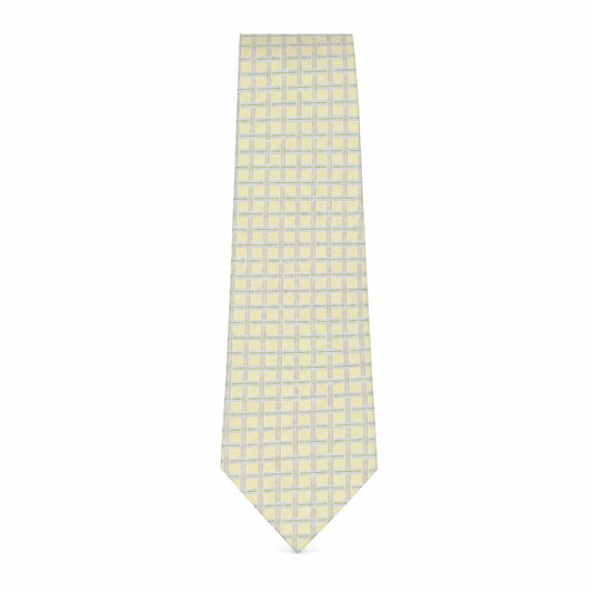 Front view of Osborne men’s multicoloured plaids & checks silk pointed tie one size