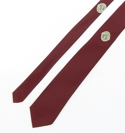 William Turner & Son  Mens Red  Polyester Pointed Tie One Size - Old Baily Bitter