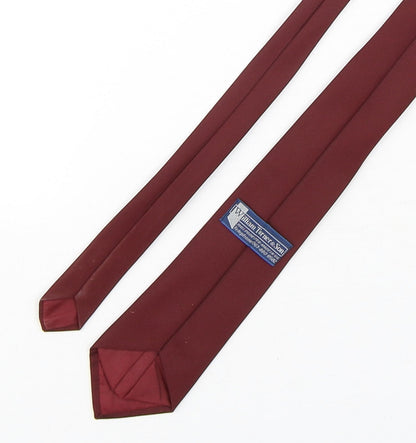 William Turner & Son  Mens Red  Polyester Pointed Tie One Size - Old Baily Bitter