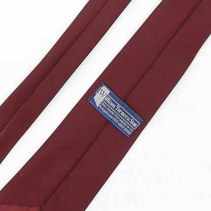 William Turner & Son  Mens Red  Polyester Pointed Tie One Size - Old Baily Bitter