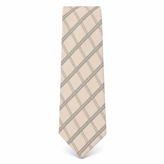 Front view of Tom English men’s multicoloured plaids & checks silk pointed tie one size