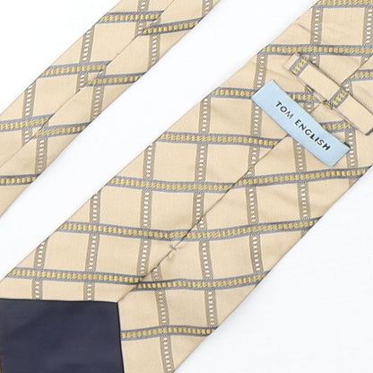 Tom English  Mens Multicoloured Plaids & Checks Silk Pointed Tie One Size