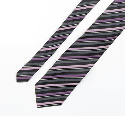 NEXT Mens Multicoloured Striped Silk Pointed Tie One Size