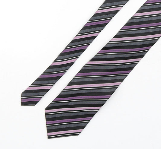 NEXT Mens Multicoloured Striped Silk Pointed Tie One Size