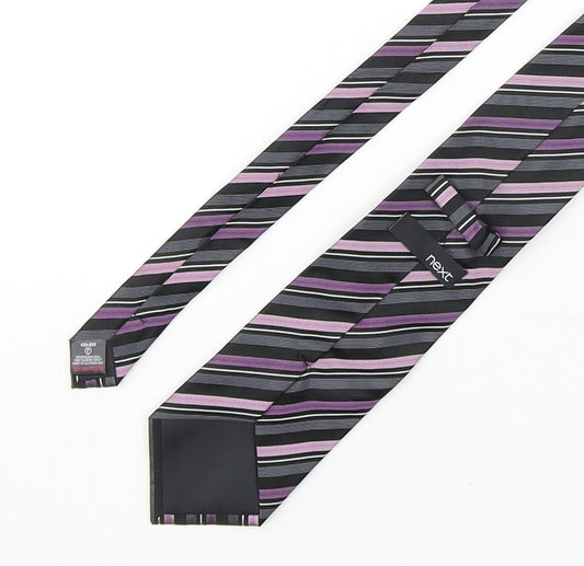NEXT Mens Multicoloured Striped Silk Pointed Tie One Size