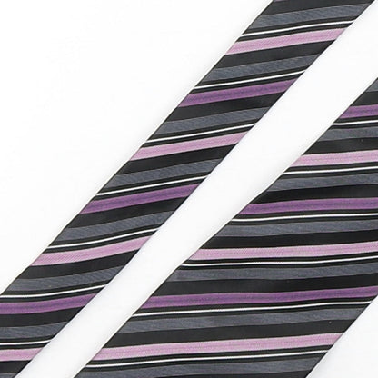 NEXT Mens Multicoloured Striped Silk Pointed Tie One Size