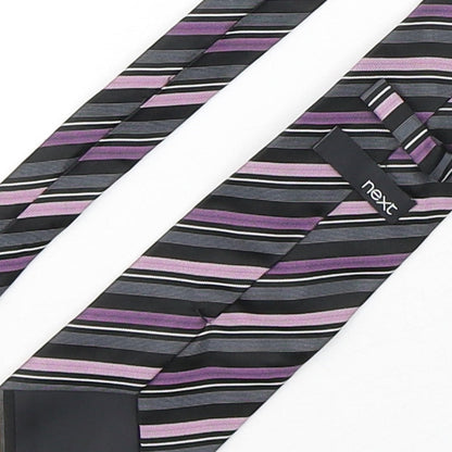 NEXT Mens Multicoloured Striped Silk Pointed Tie One Size
