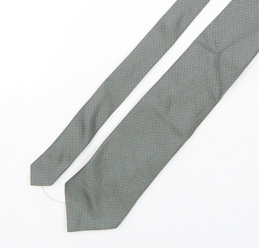 Marks and Spencer Mens Multicoloured Plaids & Checks Silk Pointed Tie One Size