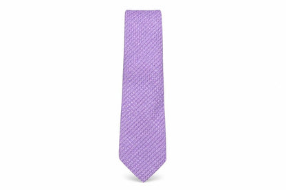 Front view of Allders men’s purple geometric silk pointed tie one size