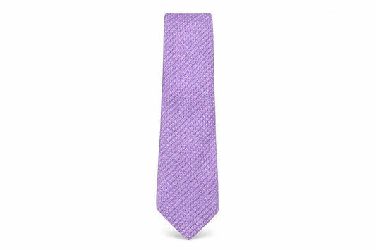 Front view of Allders men’s purple geometric silk pointed tie one size