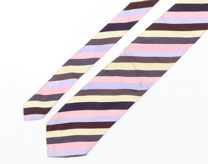Mens Collezione Multicoloured Striped  Pointed Tie