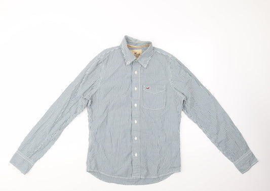 Mens UK Size S Hollister Blue  Button-Up Long Sleeve Casual Shirt