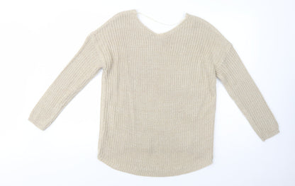 Womens UK Size 12 Atmosphere Beige Pullover Jumper