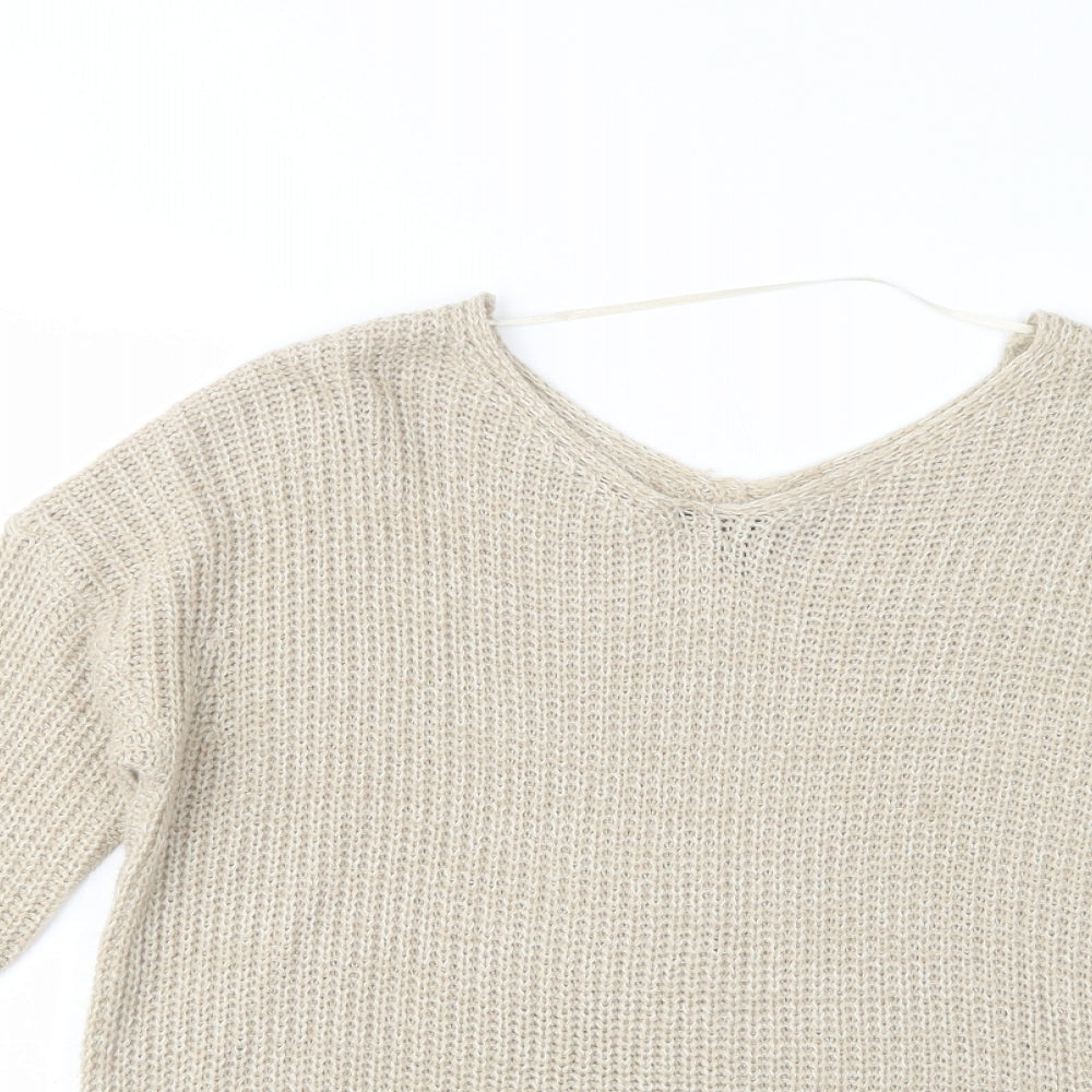 Womens UK Size 12 Atmosphere Beige Pullover Jumper