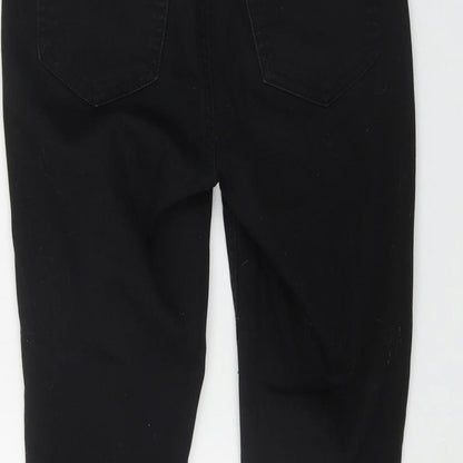 New Look Womens Black  Cotton Skinny Jeans Size 10 L24 in Regular Zip