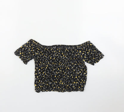 Womens UK Size 6 Topshop Black Basic T-Shirt