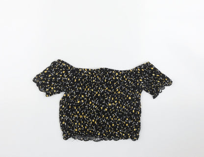 Womens UK Size 6 Topshop Black Basic T-Shirt
