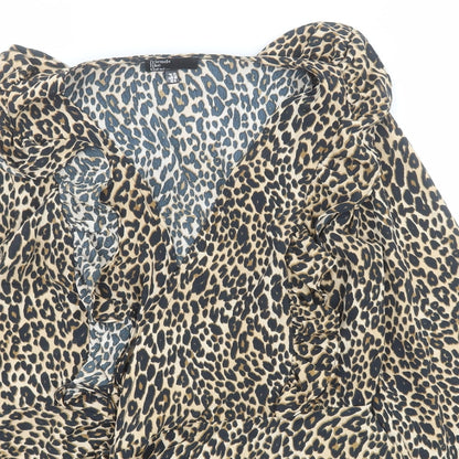 Womens UK Size 12 Friends like these Brown Basic Blouse