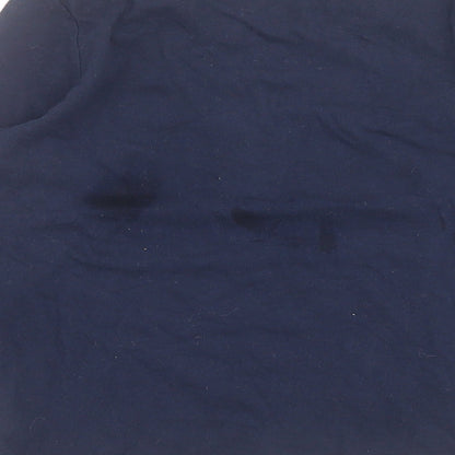 Gap Boys Blue  100% Cotton Pullover Polo Size 4-5 Years Round Neck Pullover - Cassette tape