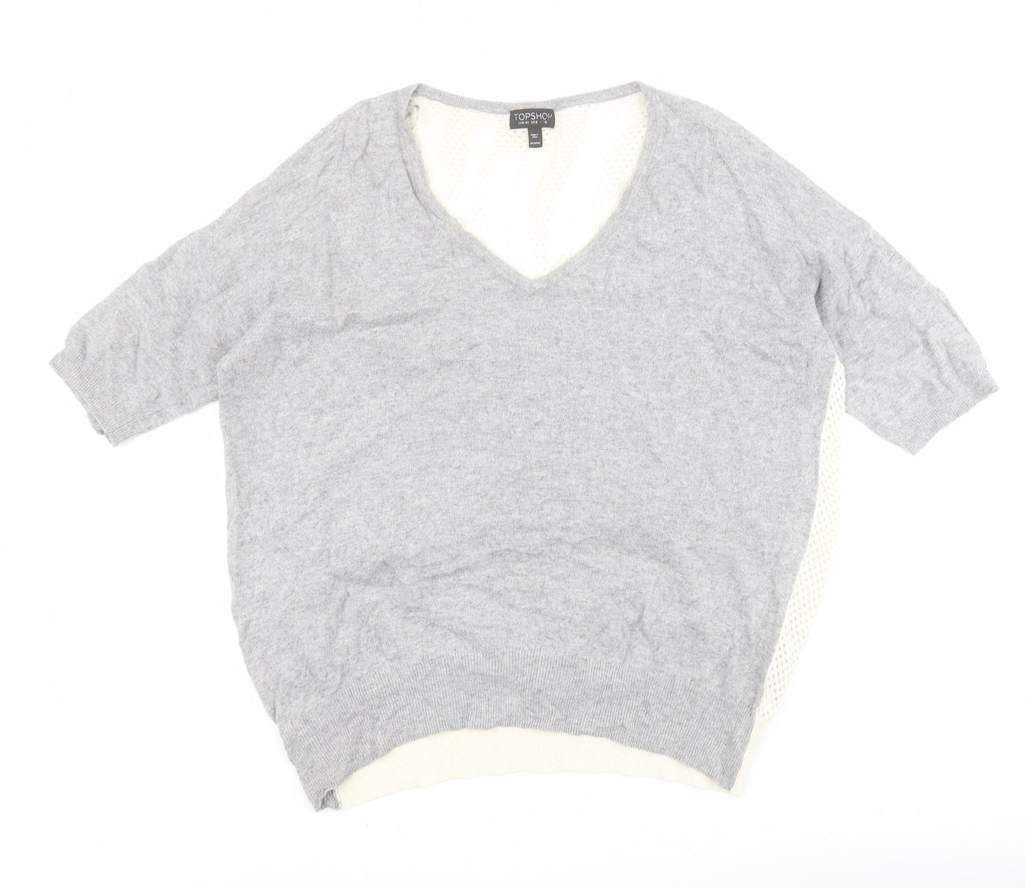 Womens UK Size 12 Topshop Grey Pullover Jumper