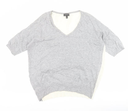 Womens UK Size 12 Topshop Grey Pullover Jumper