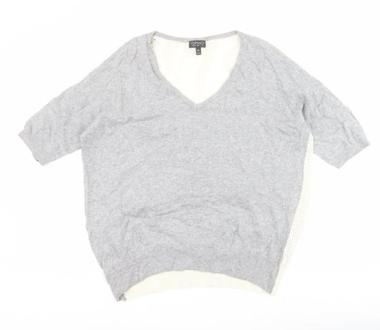 Womens UK Size 12 Topshop Grey Pullover Jumper